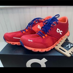 On Cloud X Running Shoe Sneaker size 10 Red flash